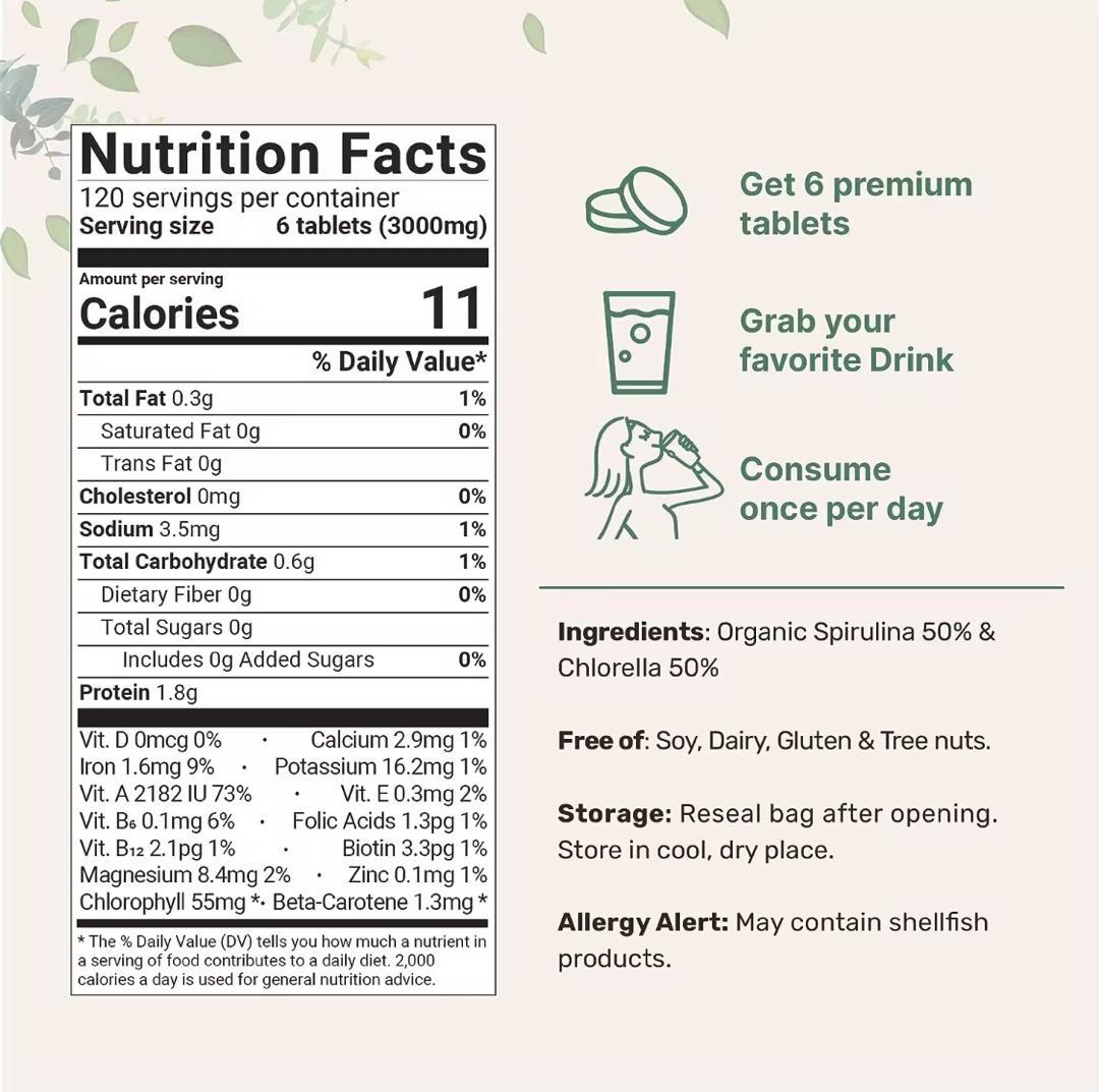 Spiruline bio en comprimé