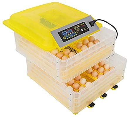 Couveuse automatique 112 œufs-Haute capacité -Contrôle digital & rotation automatique. Humidité et température réglables