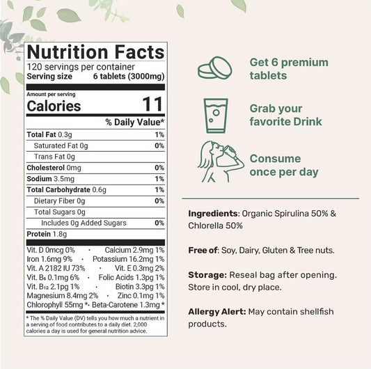 Spiruline bio en comprimé
