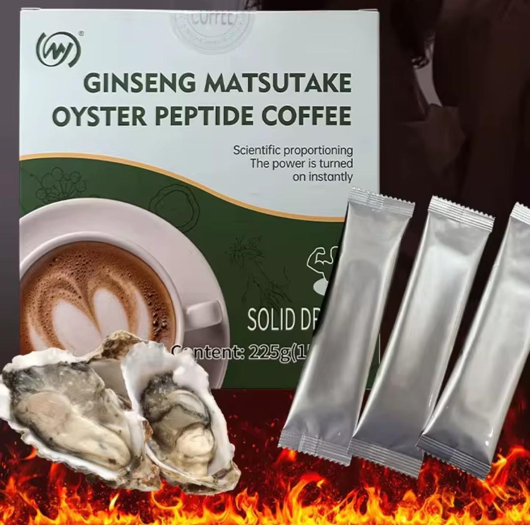 Ginseng Matsutake Oyster Peptide Coffee(boîte de 15 sachets )